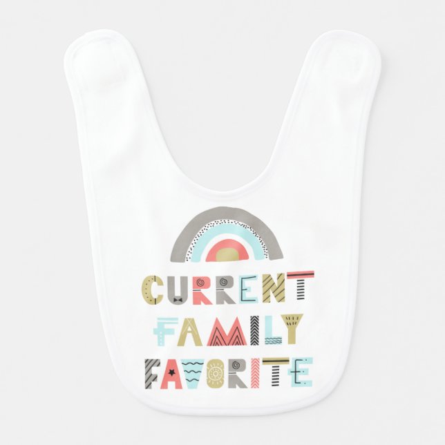 Current Family Favorite Rainbow Baby Bib (Front)