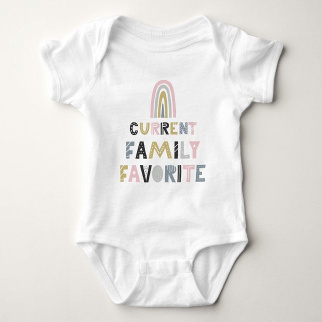 Current Family Favorite Rainbow Baby Bodysuit (Front)