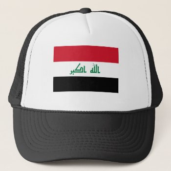 Current Flag Of Iraq Trucker Hat by abbeyz71 at Zazzle