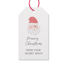 Current Modern Secret Santa Gift Exchange Gift Tag