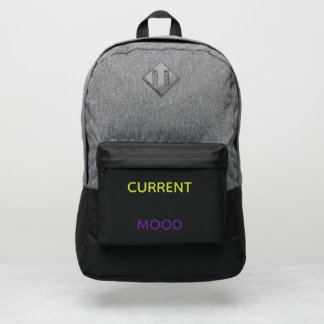 Current Mood Backpack - Minimalist Text Design