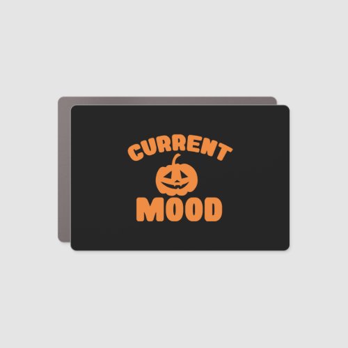 Current mood funny pumpkin halloween car magnet