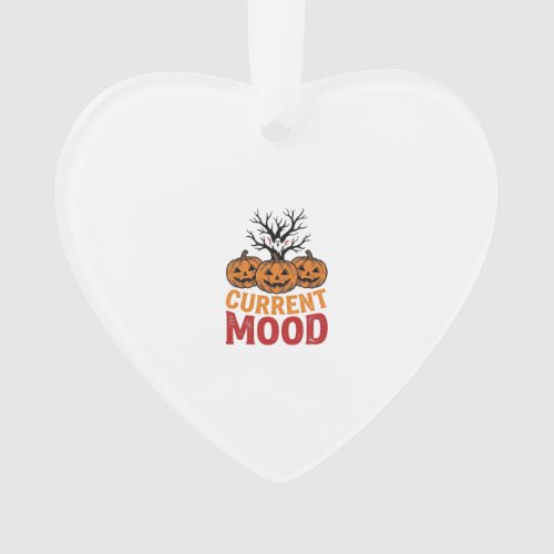 Current Mood Halloween Pumpkin Vintage Shirt Desig Ornament