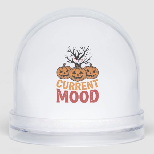 Current Mood Halloween Pumpkin Vintage Shirt Desig Snow Globe