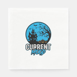 Current Mood Halloween Vintage Engraving Vector_1 Napkins
