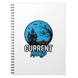 Current Mood Halloween Vintage Engraving Vector_1 Notebook