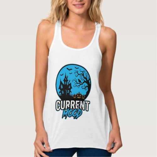 Current Mood Halloween Vintage Engraving Vector_1 Tank Top
