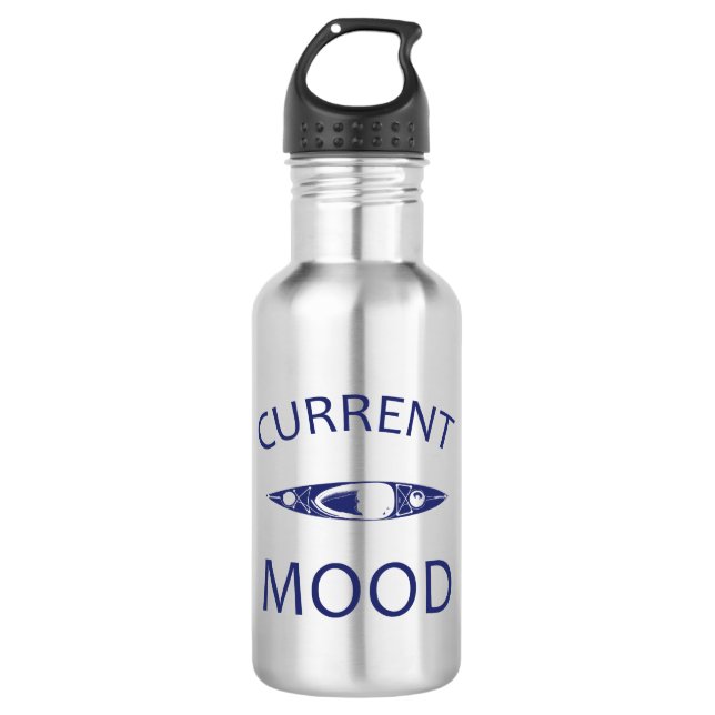 Current Mood Kayaking Stainless Steel Water Bottle (Front)