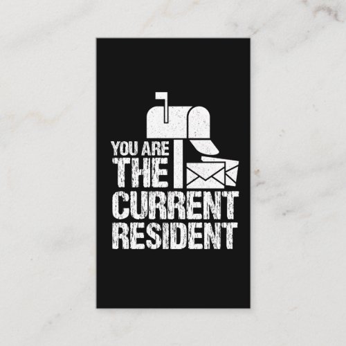 Current Resident Postman Funny Postal Workers Business Card