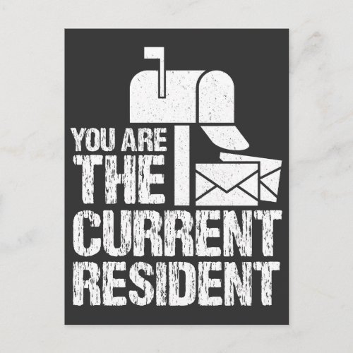 Current Resident Postman Funny Postal Workers Postcard