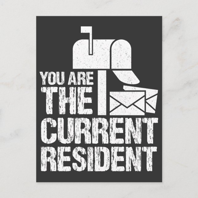 Current Resident Postman Funny Postal Workers Postcard (Front)