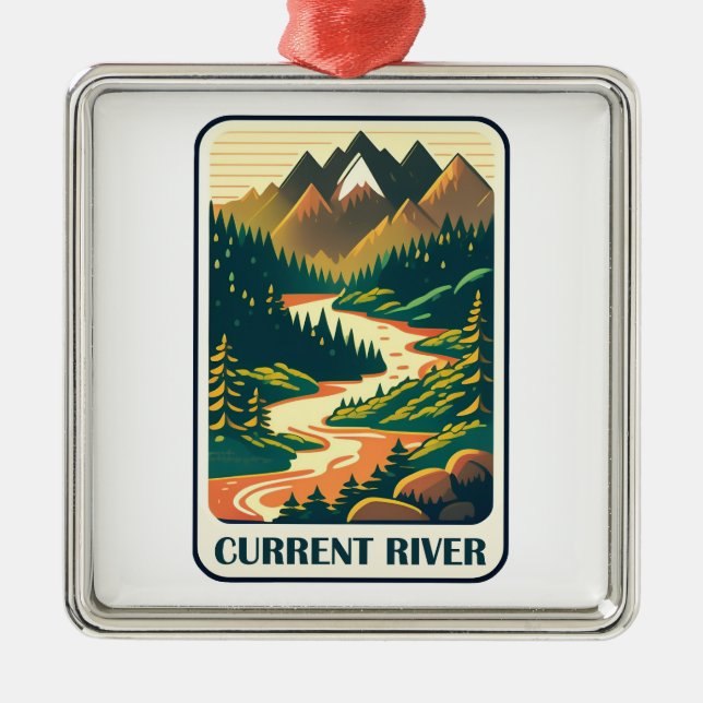 Current River Missouri Colors Metal Ornament (Front)