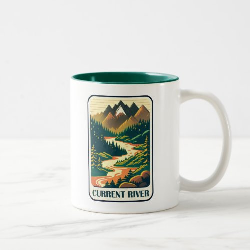 Current River Missouri Colors Two_Tone Coffee Mug