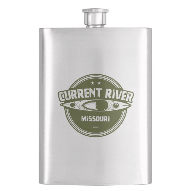 Current River Missouri Kayaking Flask (Front)