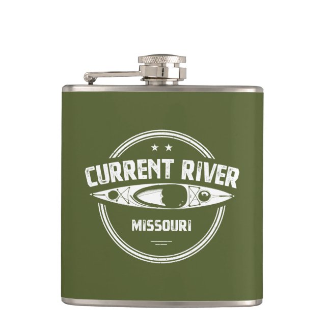 Current River Missouri Kayaking Flask (Front)