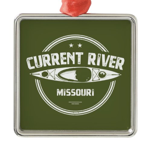 Current River Missouri Kayaking Metal Ornament