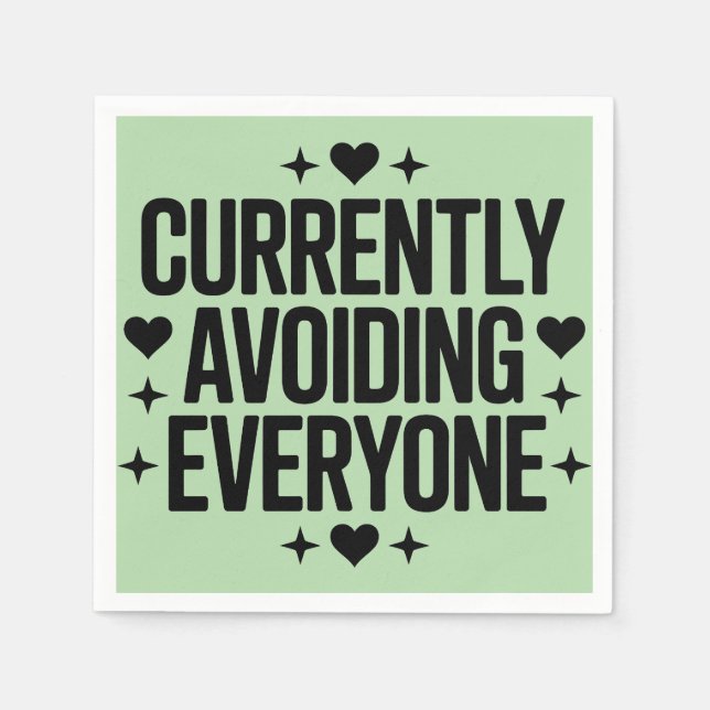 Currently Avoiding Everyone Design Napkins (Front)