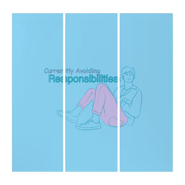 Currently Avoiding Responsibilities – Minimal Aest Triptych (Front)