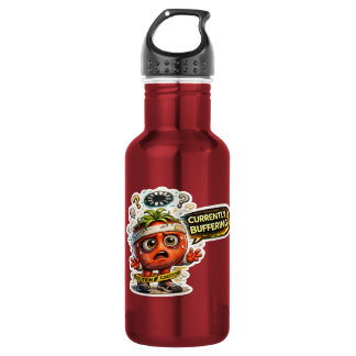 Currently Buffering Funny Retro Introvert Graphic  Stainless Steel Water Bottle