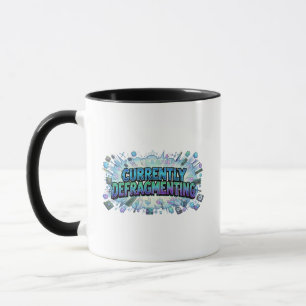 Currently Defragmenting Funny Tech Retro Gamer Mug
