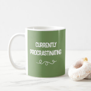 Currently Procrastinating Sage Green Mug
