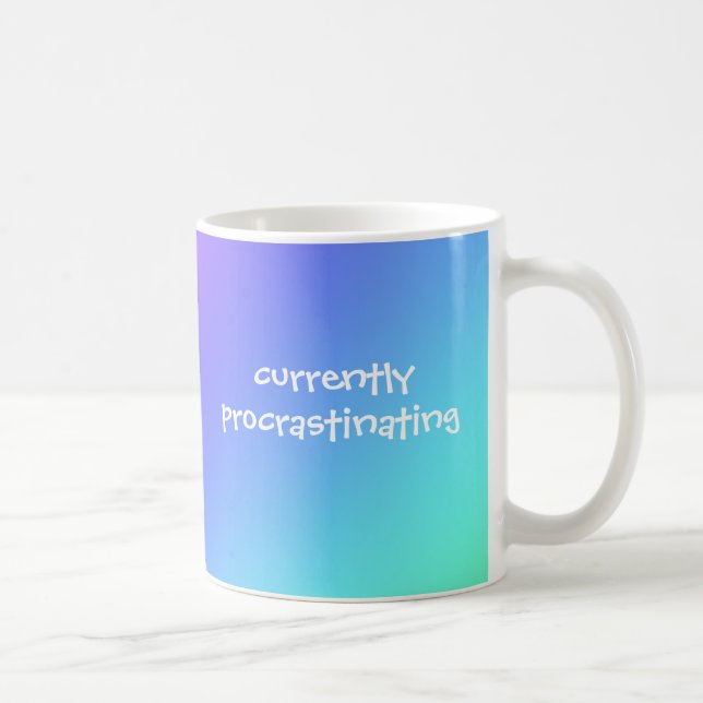 Currently Procrastinating with Rainbow- Funny Mug (Right)