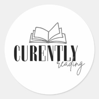Currently reading classic round sticker