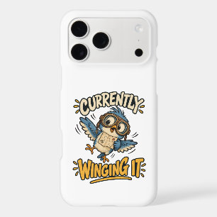 Currently Winging It Funny Vintage Flying Animal Iphone 18 Pro Max Case