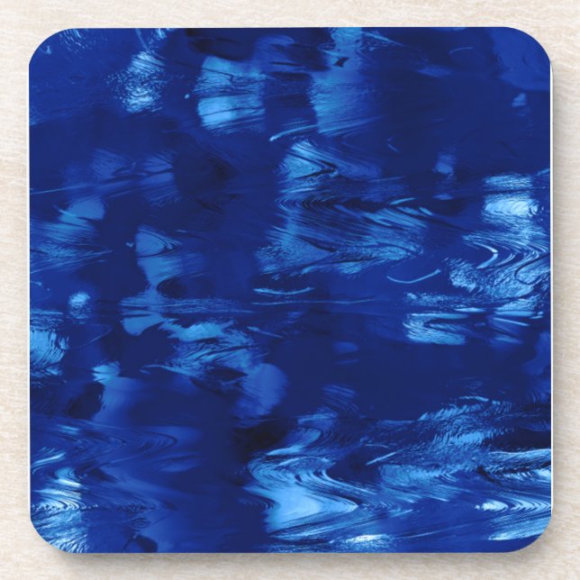 Currents In a Lazy Blue River Beverage Coaster (Front)