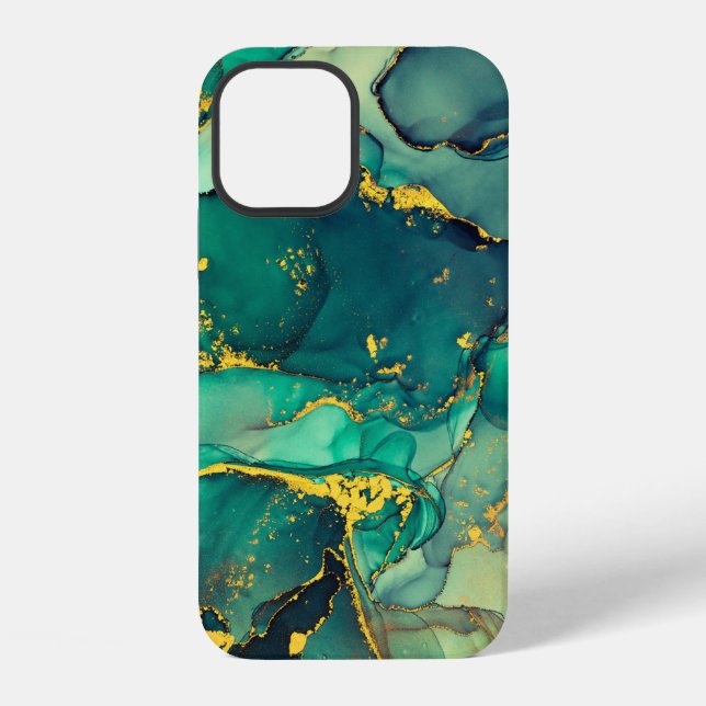 Currents of translucent hues, snaking metallic swi iphone case (Back)