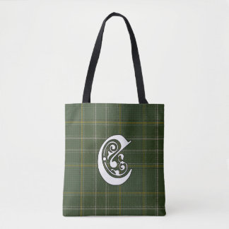 Currie Clan Tartan Monogram Tote Bag