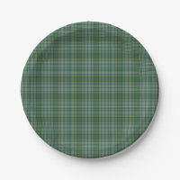Currie Clan Tartan Plaid Paper Plate