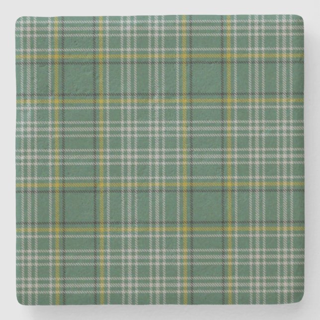 Currie Clan Tartan Plaid Stone Coaster (Front)