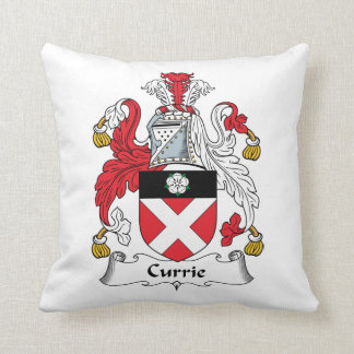 Currie Family Crest Throw Pillow