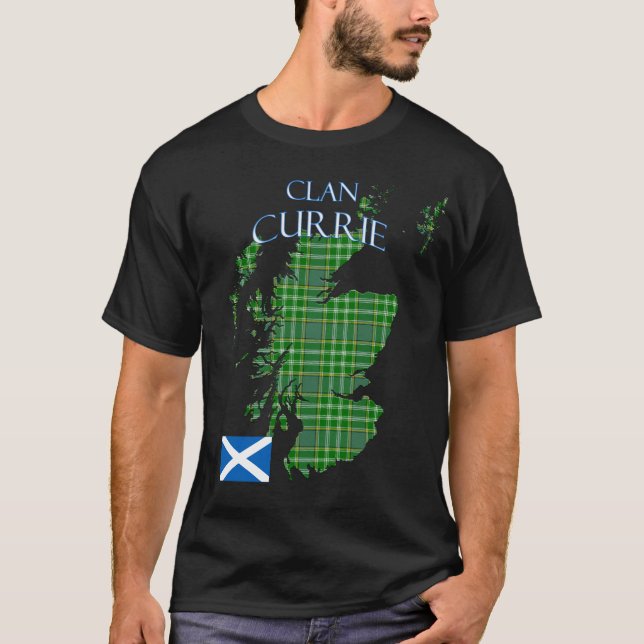 Currie Scottish Clan Tartan Scotland T-Shirt (Front)