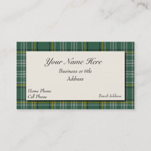 Currie Scottish Tartan Plaid Business Card