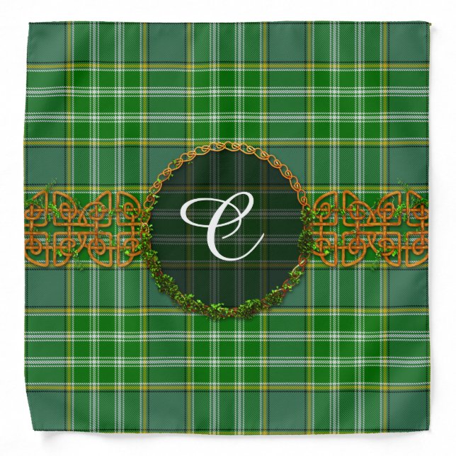 Currie Tartan And Monogram Bandana (Front)