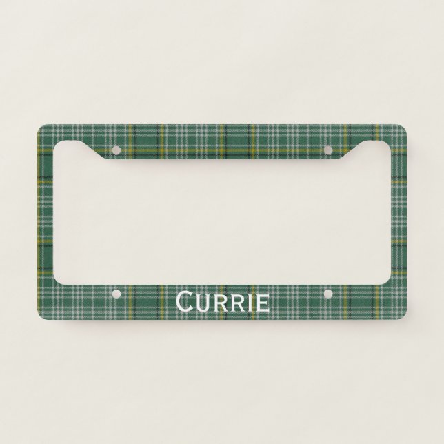 Currie Tartan Plaid License Plate Frame (Front)
