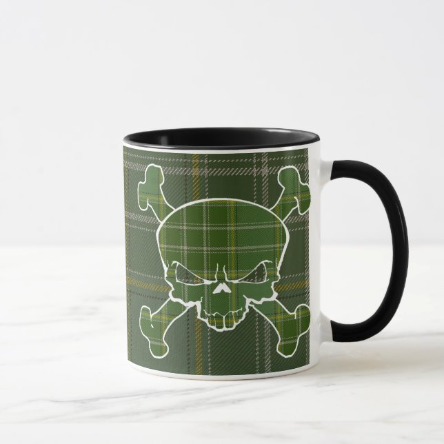 Currie Tartan Skull No Banner Mug (Right)