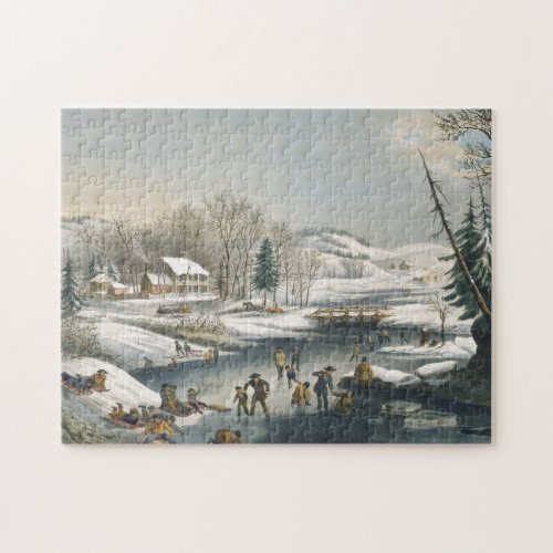 Currier and Ives Winter Morning Jigsaw Puzzle