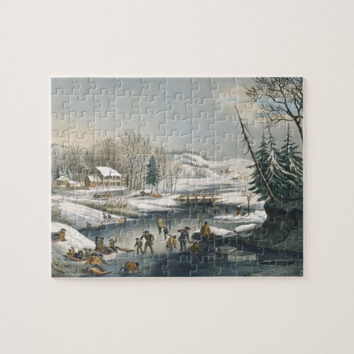 Currier and Ives Winter Morning Puzzle