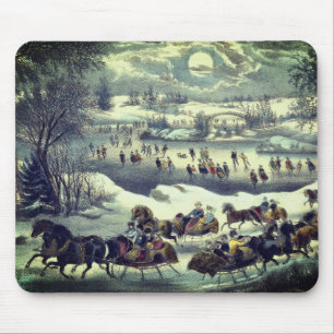 Currier & Ives' Central Park in Winter Mouse Pad