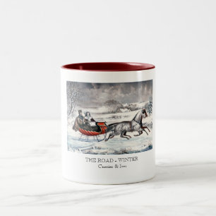 Currier & Ives - Mug - THE ROAD, WINTER