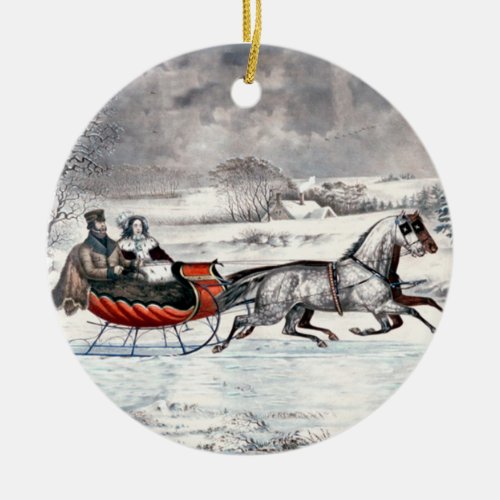 Currier  Ives _ Ornament _ The Road Winter