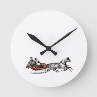 Currier & Ives Sleigh Clock