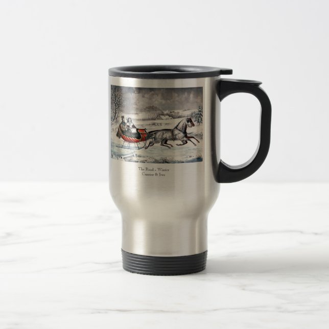 Currier & Ives - Travel Mug - The Road, Winter (Right)