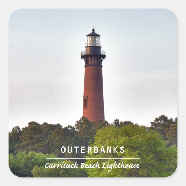 Currituck Beach Light. Square Sticker (Front)