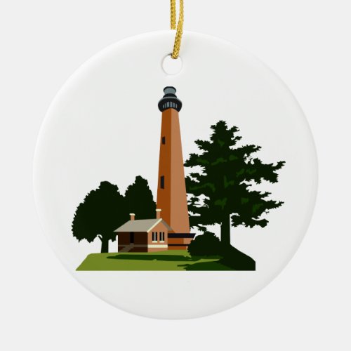 Currituck Beach Lighthouse Ceramic Ornament