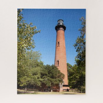 Currituck Beach Lighthouse Jigsaw Puzzle by karenfoleyphoto at Zazzle