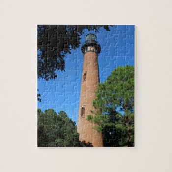 Currituck Beach Lighthouse Jigsaw Puzzle by forgetmenotphotos at Zazzle